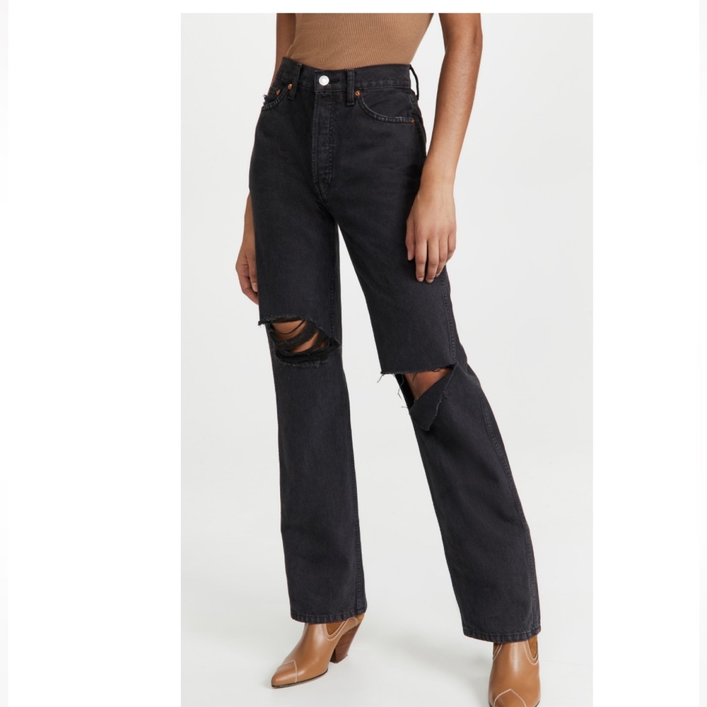 Re/Done Sz 26 High Rise Rigid Loose Jean